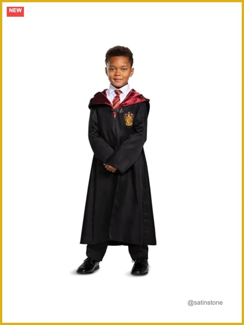 Harry Potter Gryffindor Robe Costume Kids Dress Up Wizard Cloak Cosplay